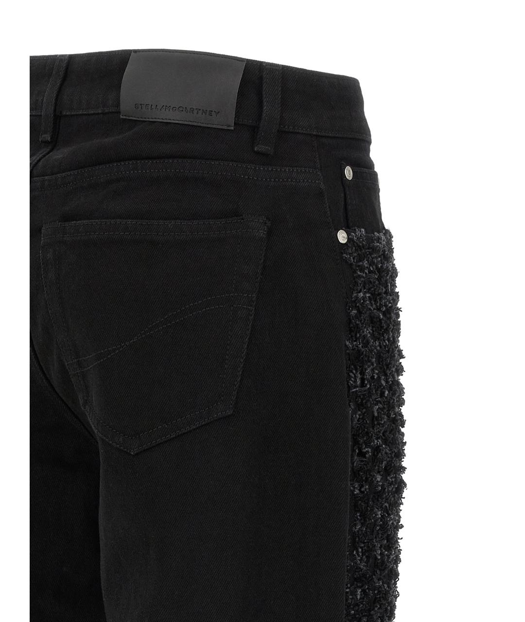 STELLA MCCARTNEY Черные хлопковые прямые джинсы, фото 4