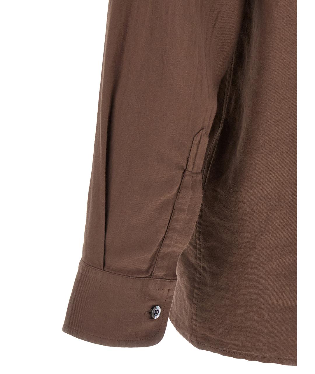 CELLAR DOOR Коричневая хлопковая кэжуал рубашка, фото 4