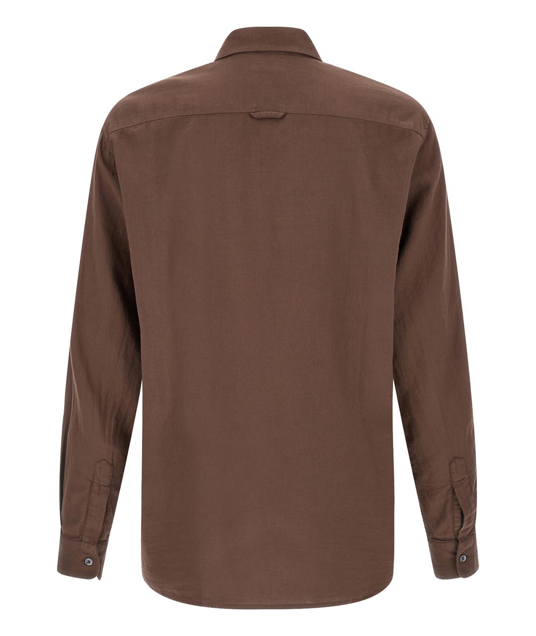 CELLAR DOOR Коричневая хлопковая кэжуал рубашка, фото 2