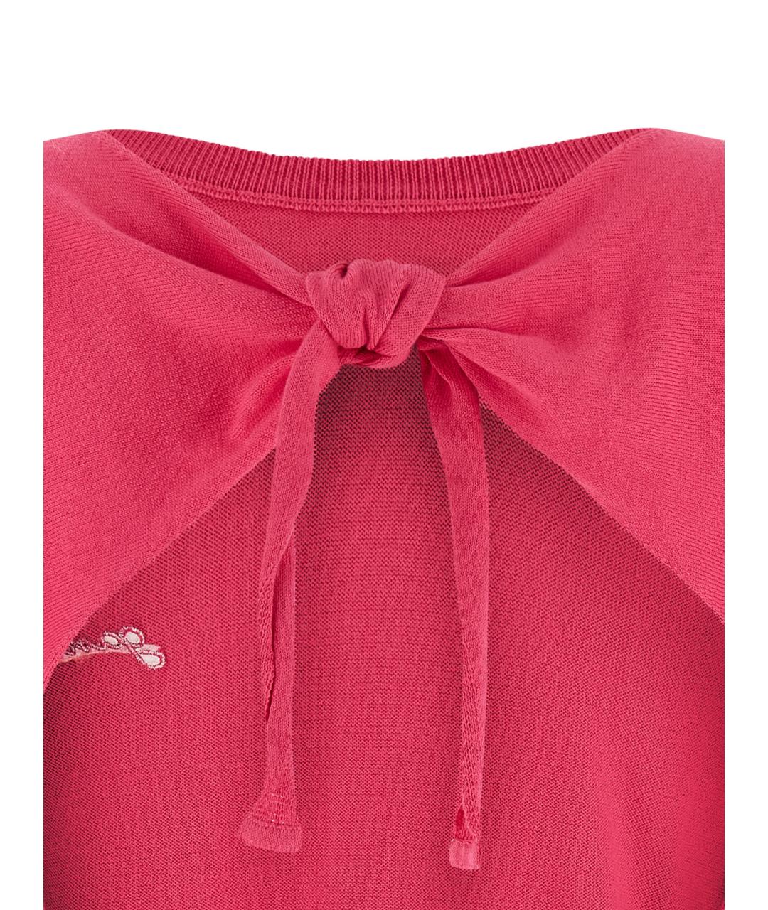 GANNI Фуксия хлопковый джемпер / свитер, фото 4