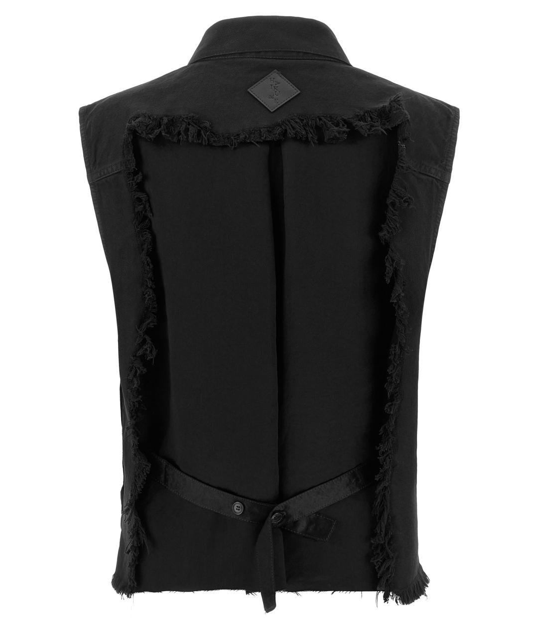 HAIKURE Черная хлопковая жилетка, фото 2