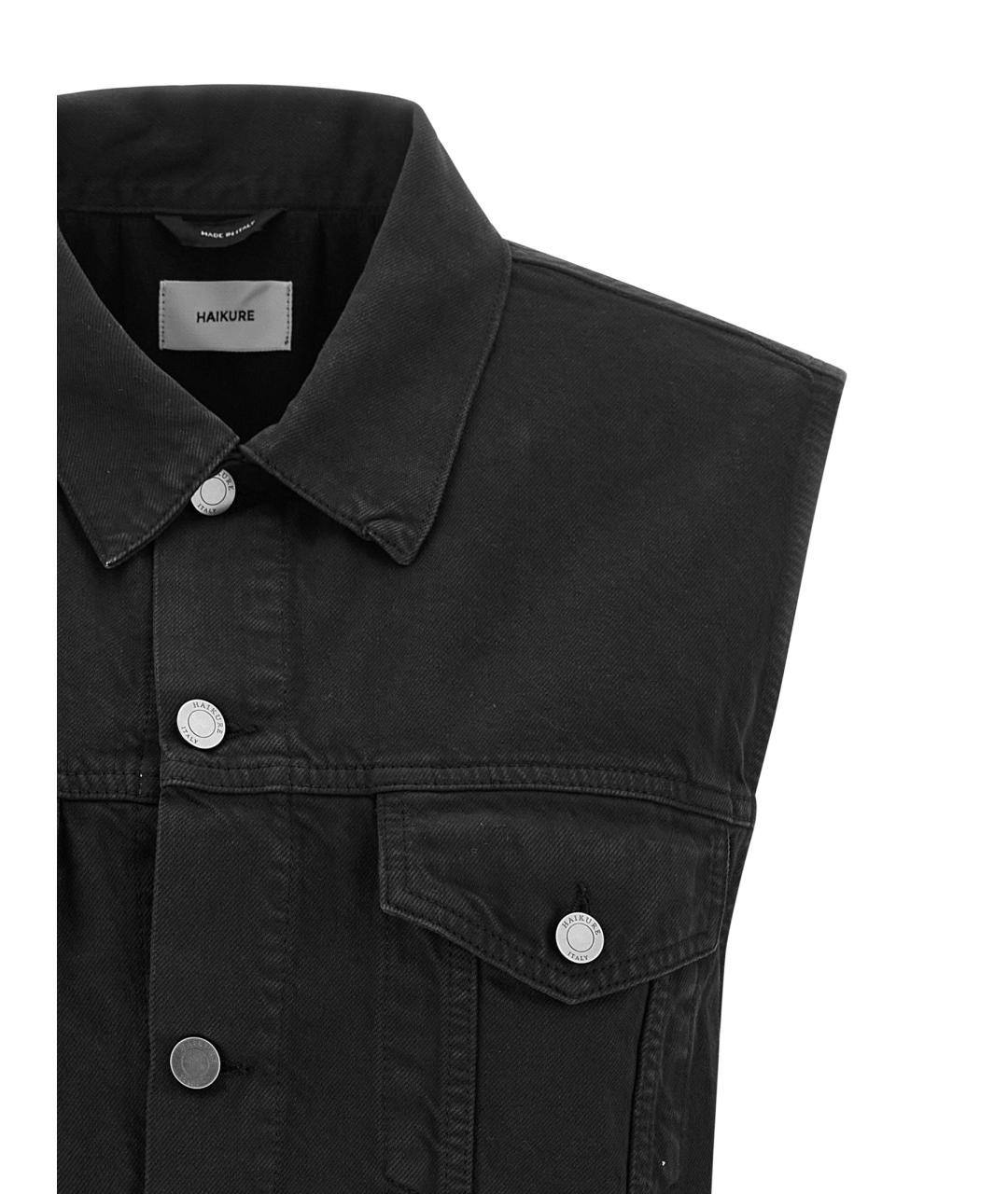 HAIKURE Черная хлопковая жилетка, фото 3