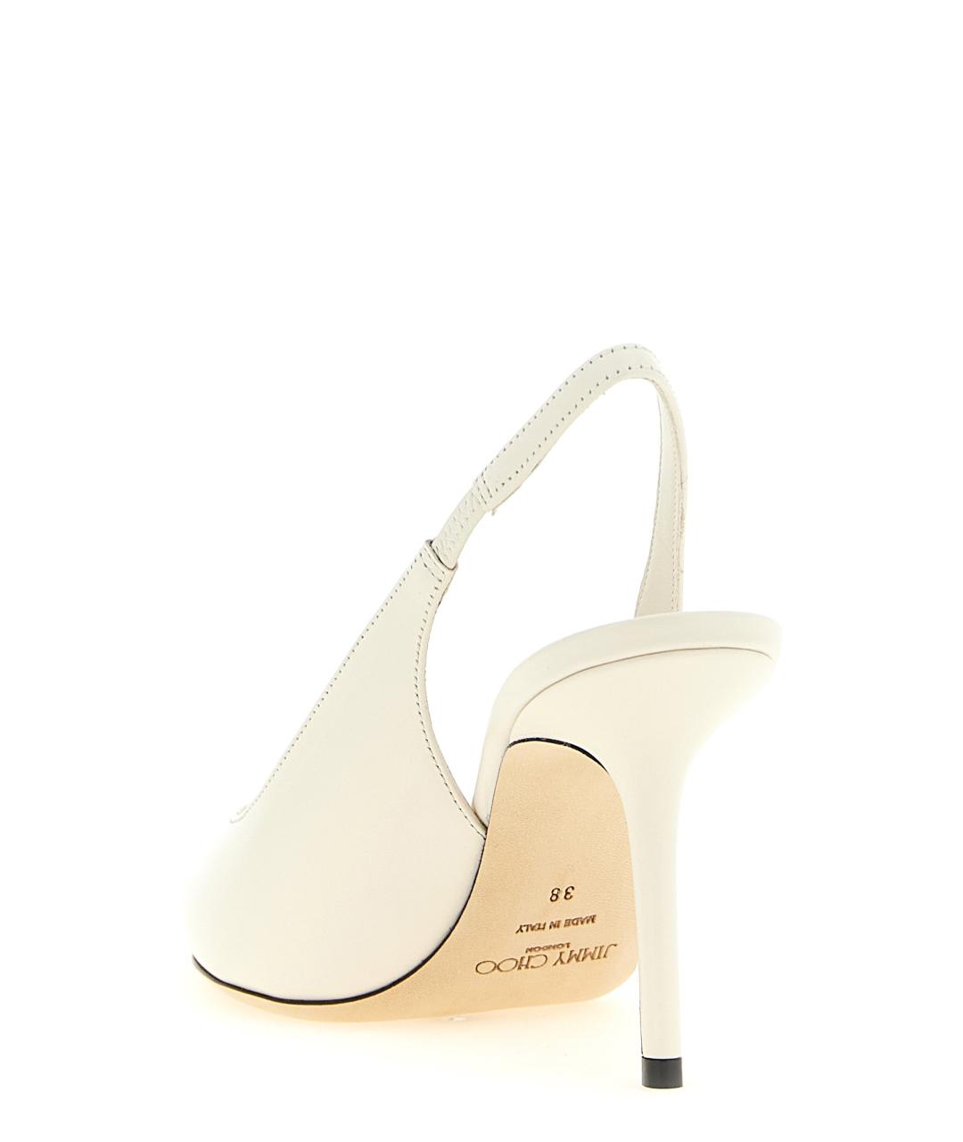 JIMMY CHOO Белые кожаные туфли, фото 3