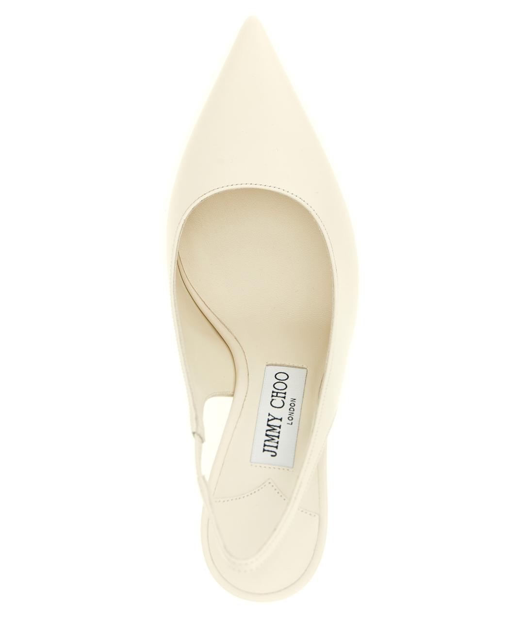 JIMMY CHOO Белые кожаные туфли, фото 4