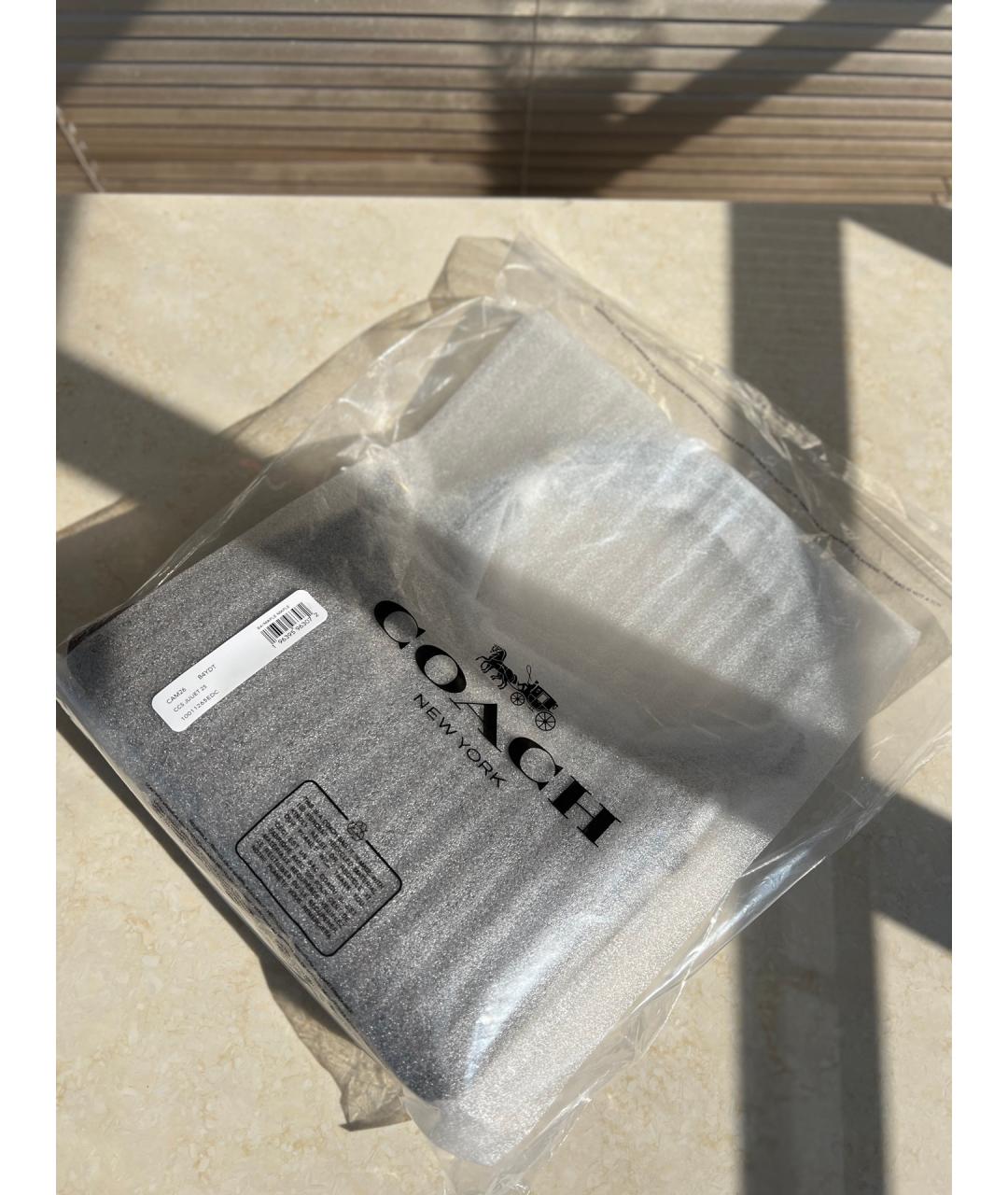 COACH Коричневая сумка с короткими ручками, фото 5