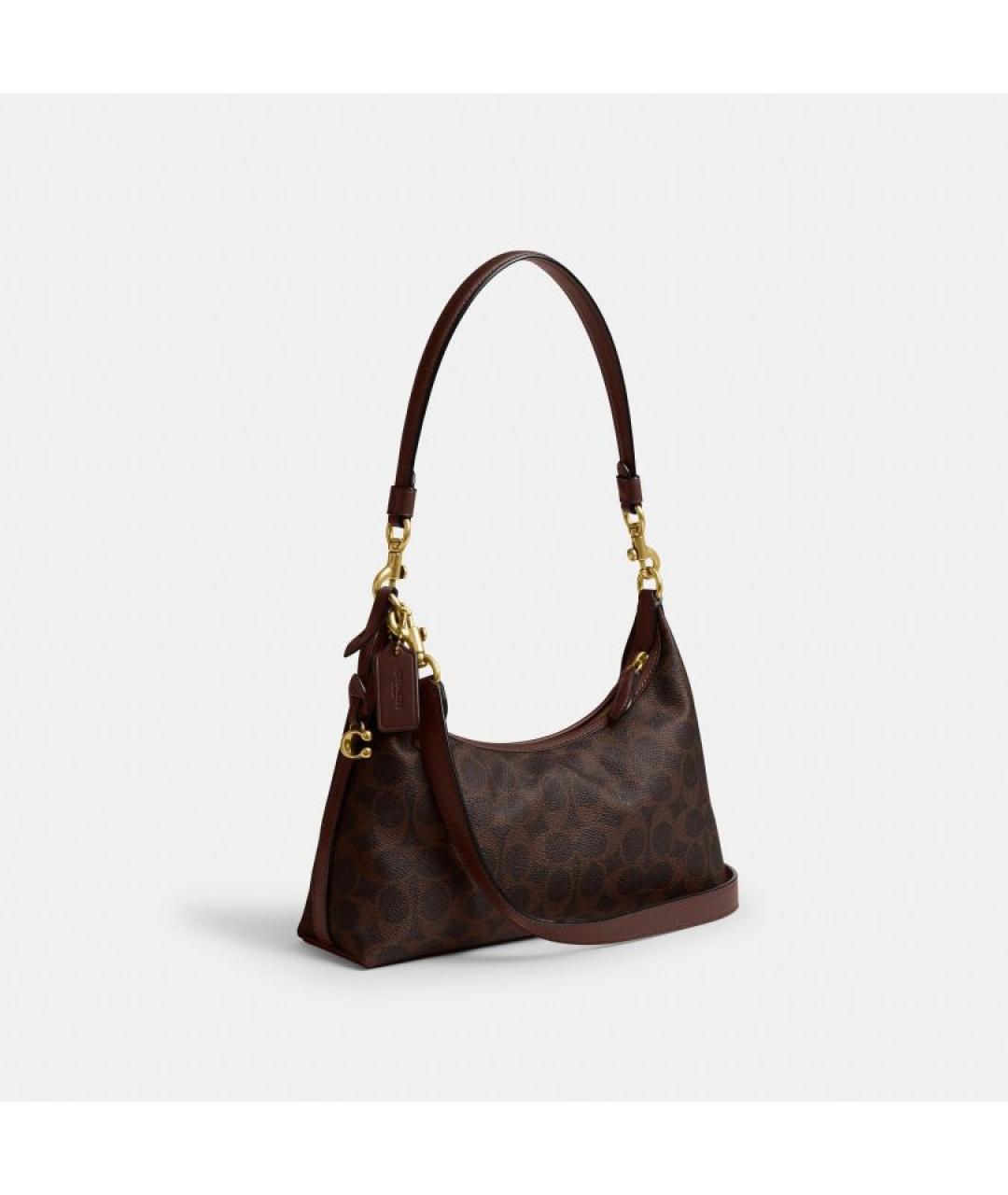 COACH Коричневая сумка с короткими ручками, фото 8