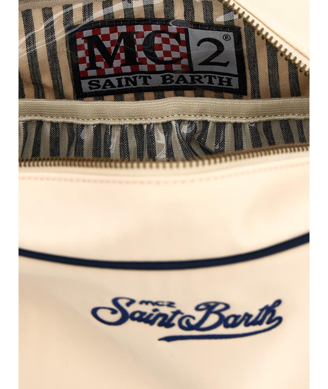 MC2 SAINT BARTH Бежевая тканевая барсетка, фото 4