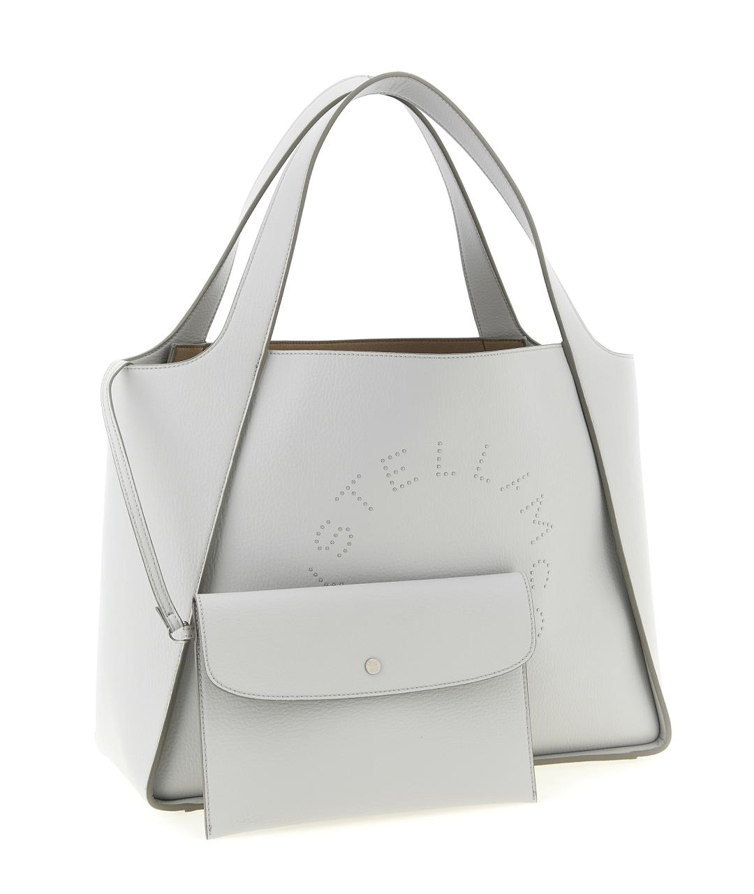 STELLA MCCARTNEY Серая синтетическая сумка тоут, фото 3