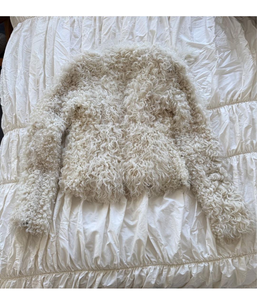 BALMAIN Бежевая меховая шуба, фото 2