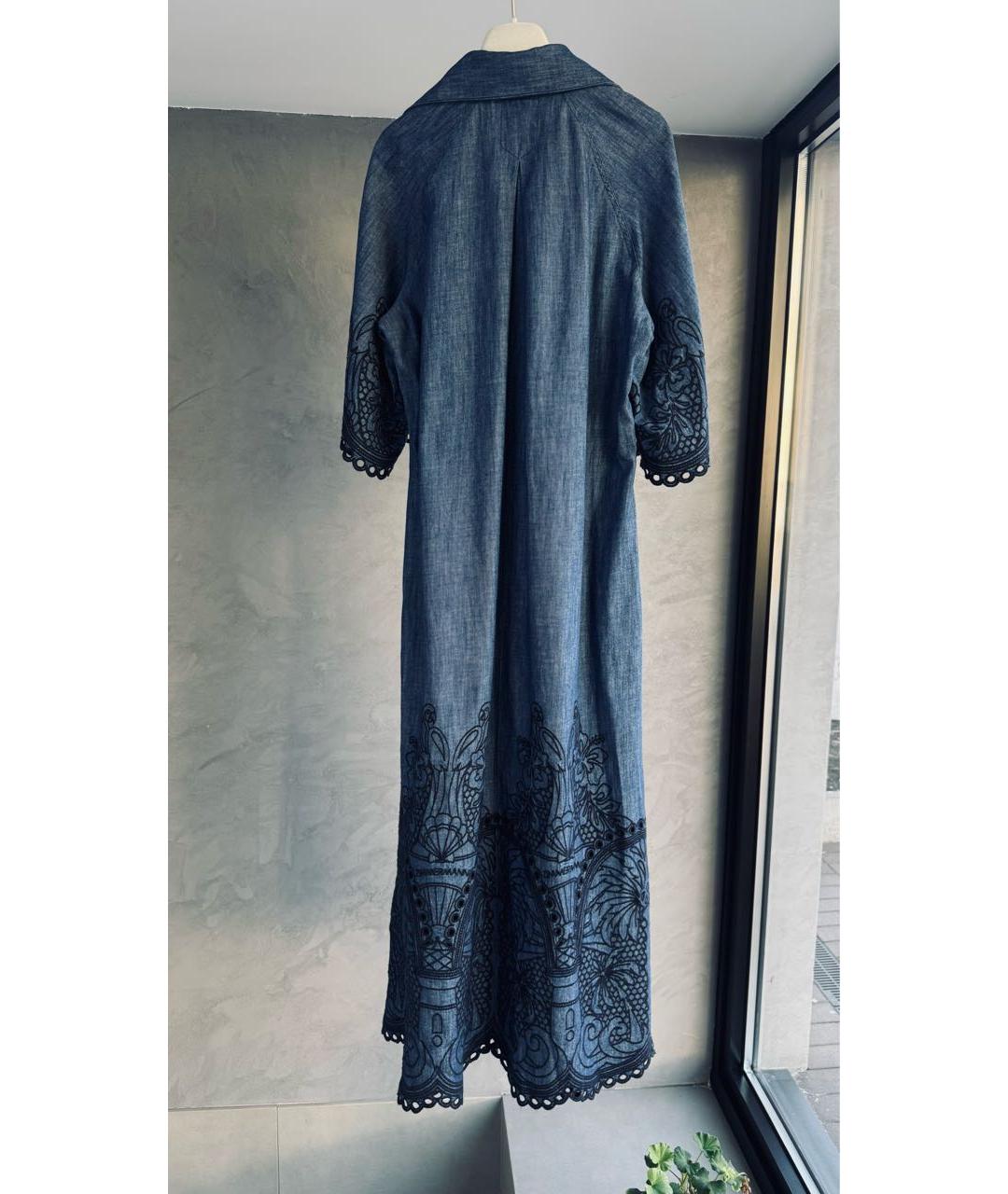 ZIMMERMANN Темно-синее хлопковое повседневное платье, фото 3