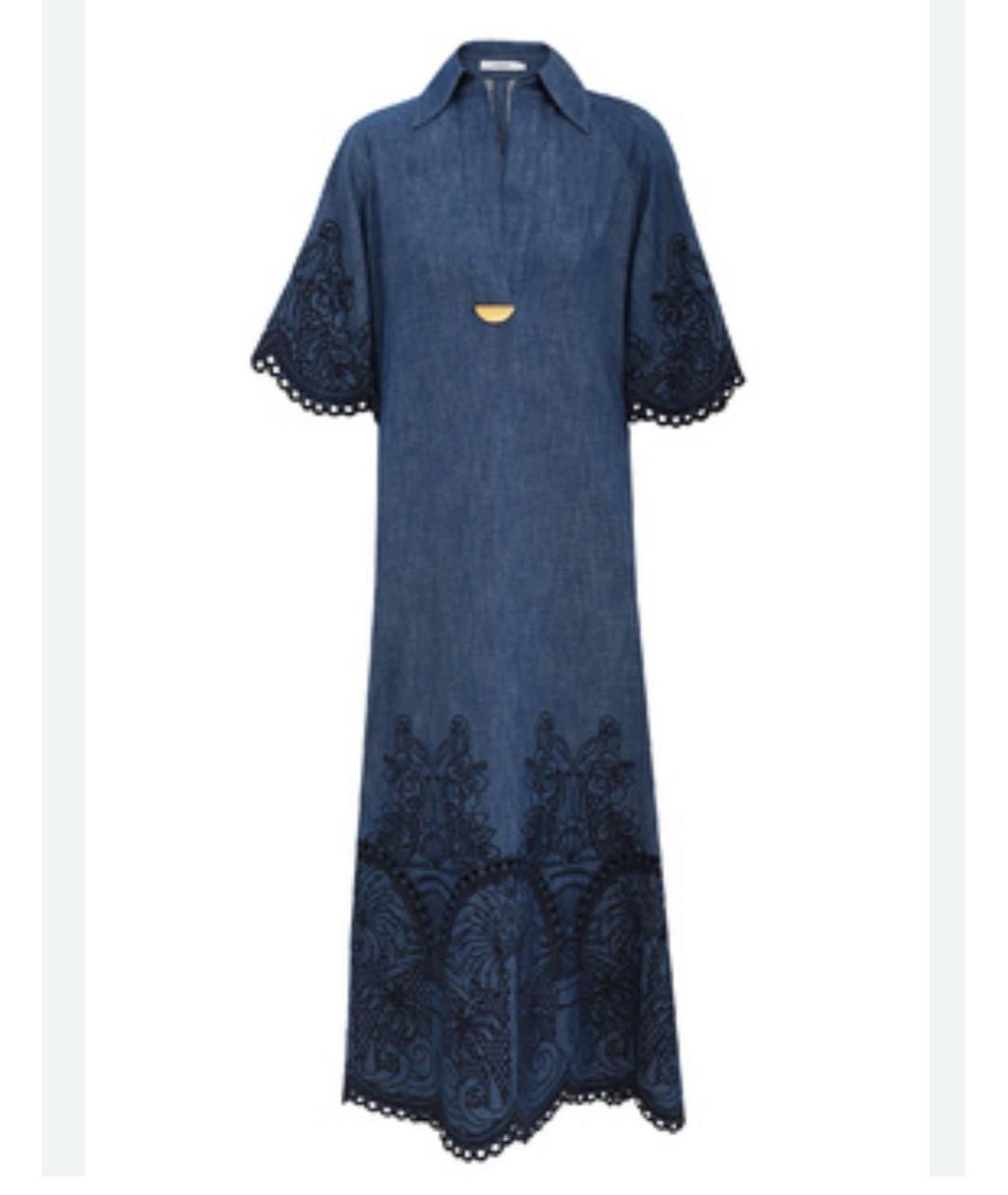 ZIMMERMANN Темно-синее хлопковое повседневное платье, фото 6