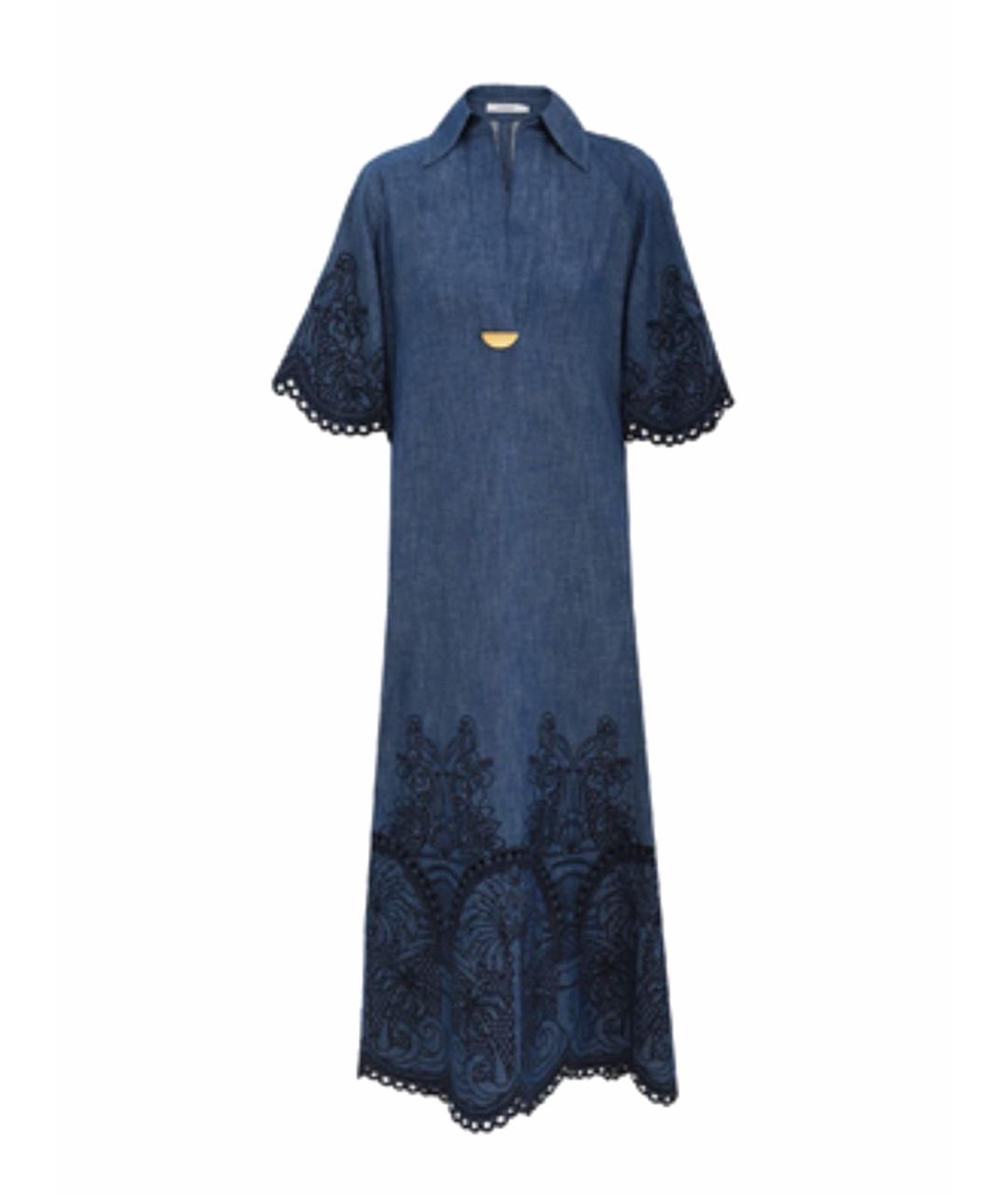 ZIMMERMANN Темно-синее хлопковое повседневное платье, фото 1