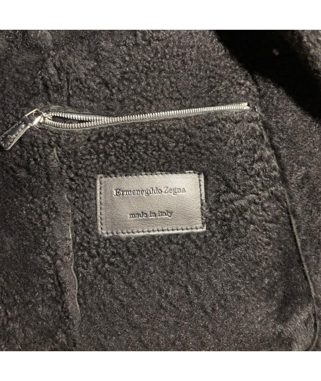 ERMENEGILDO ZEGNA XXX Черная замшевая дубленка/шуба, фото 4