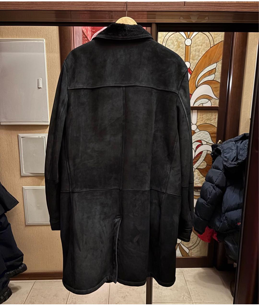 ERMENEGILDO ZEGNA XXX Черная замшевая дубленка/шуба, фото 3