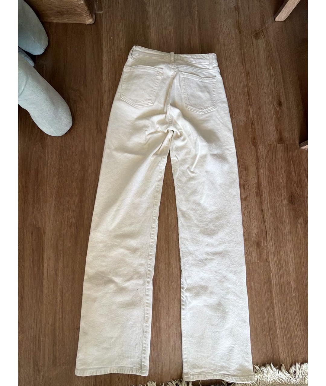 3X1 Белые хлопко-эластановые прямые джинсы, фото 2