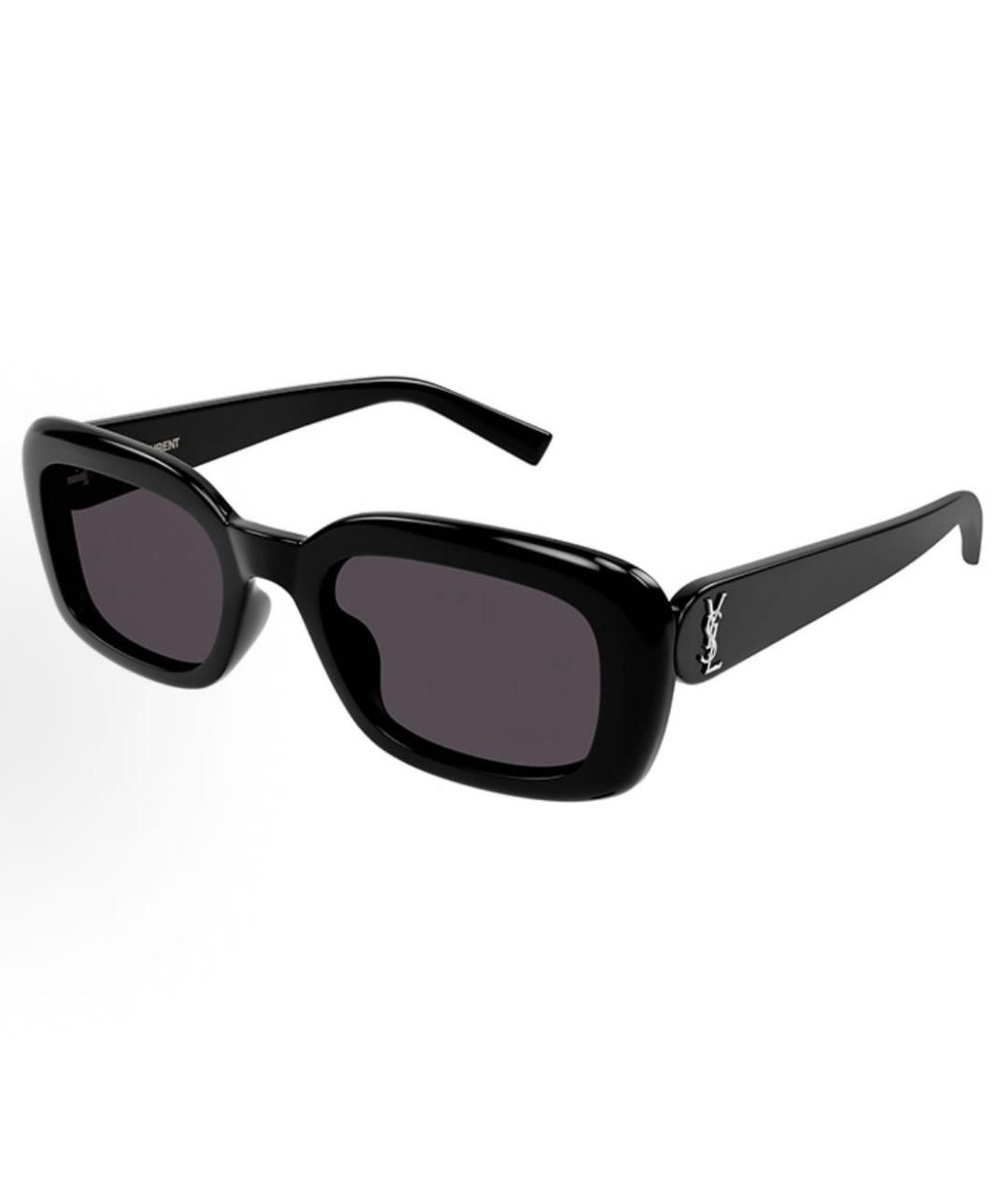 SAINT LAURENT Черные пластиковые солнцезащитные очки, фото 4