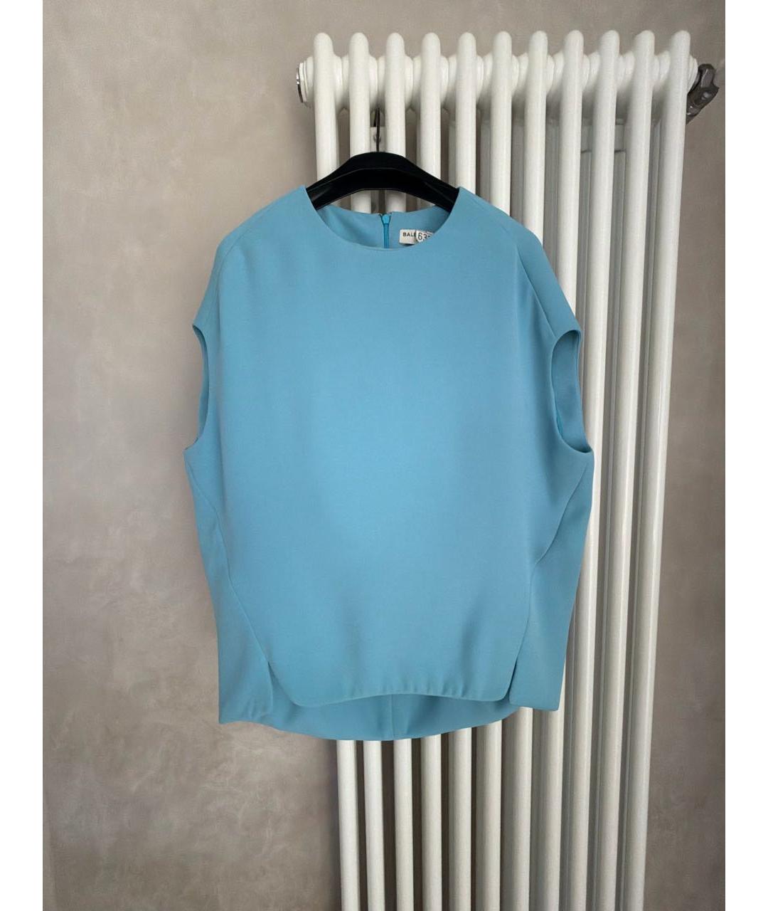 BALENCIAGA Голубая полиамидовая блузы, фото 8