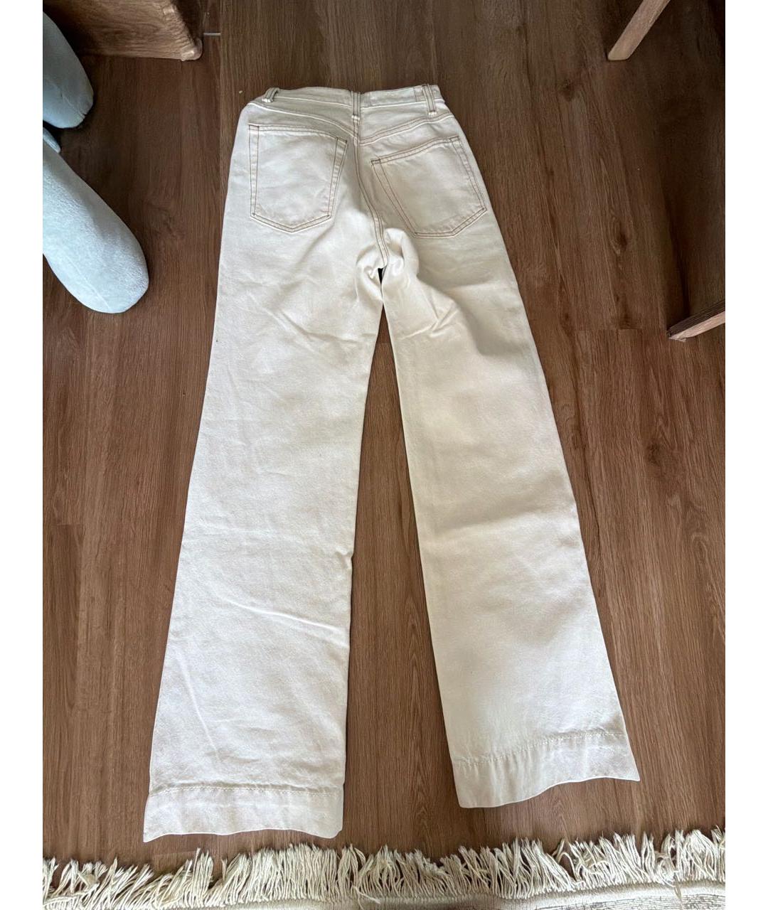 Re done Белые хлопковые прямые джинсы, фото 2