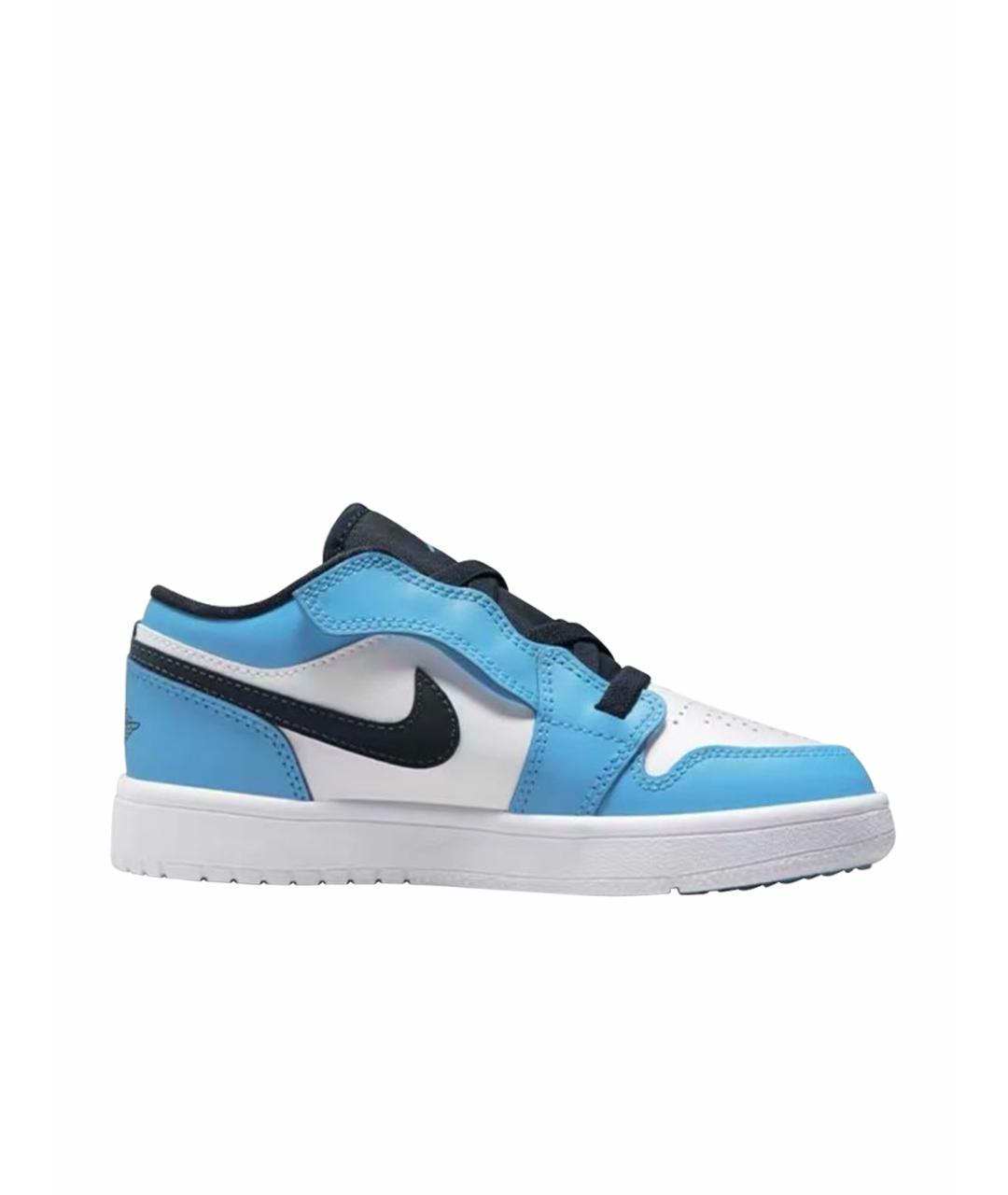 JORDAN Бирюзовые кожаные кеды, фото 1