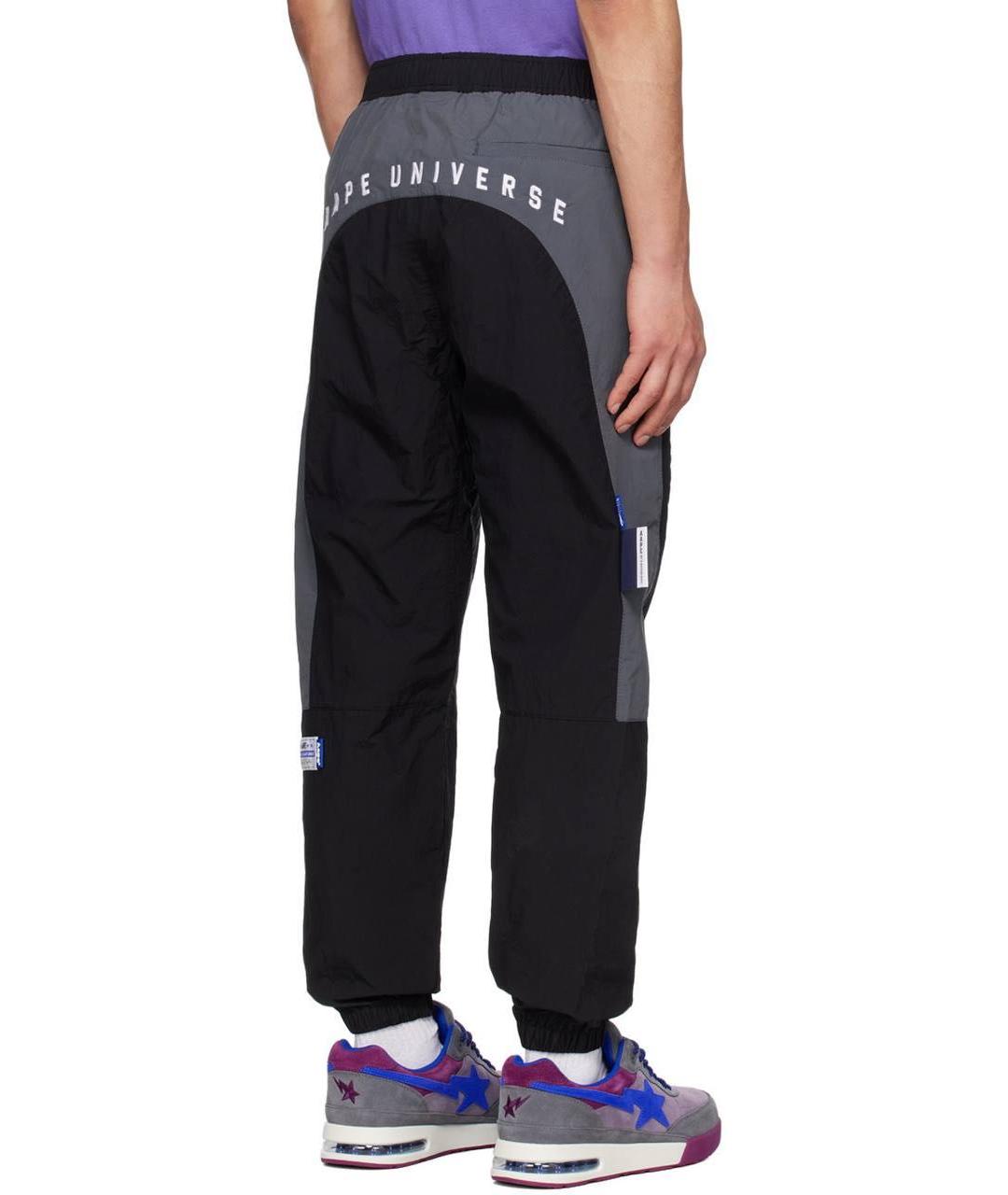 A BATHING APE Черные полиэстеровые повседневные брюки, фото 3