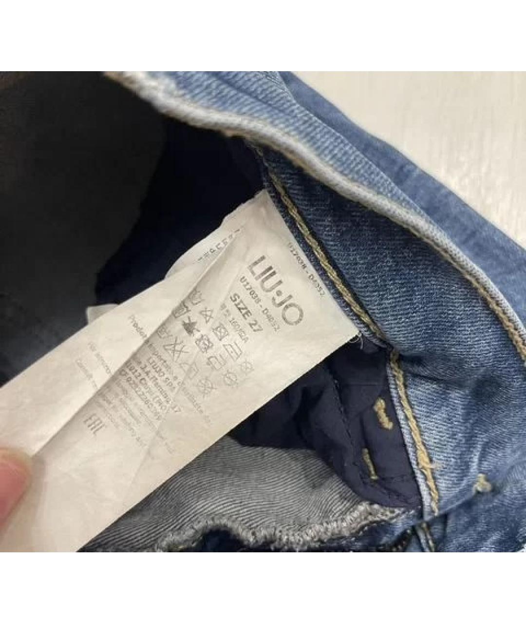 LIU JO Синие хлопковые джинсы слим, фото 7