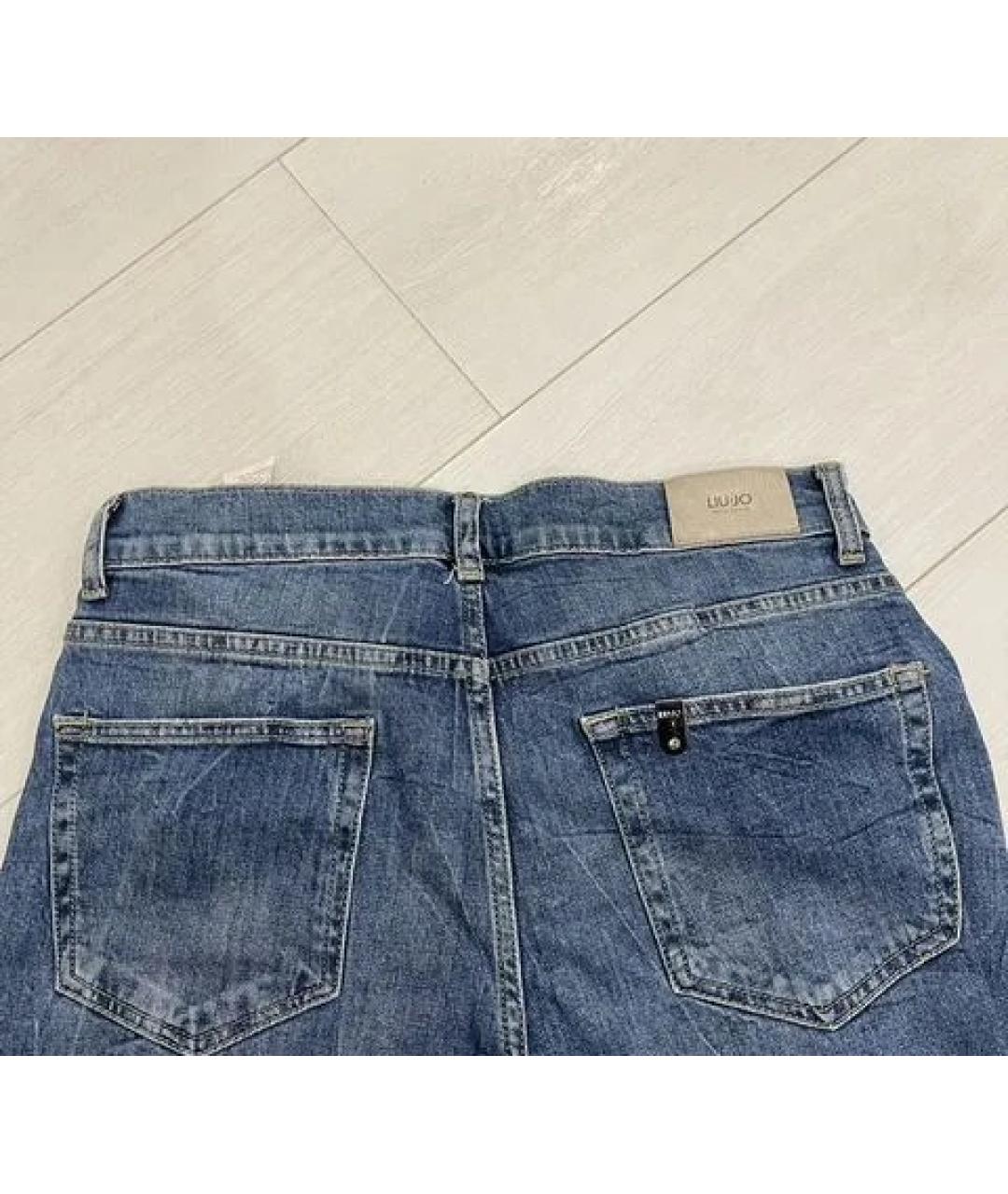 LIU JO Синие хлопковые джинсы слим, фото 3