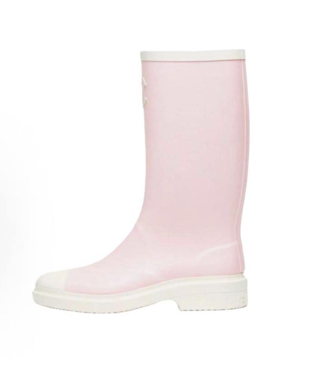 CHANEL Розовые резиновые сапоги, фото 3