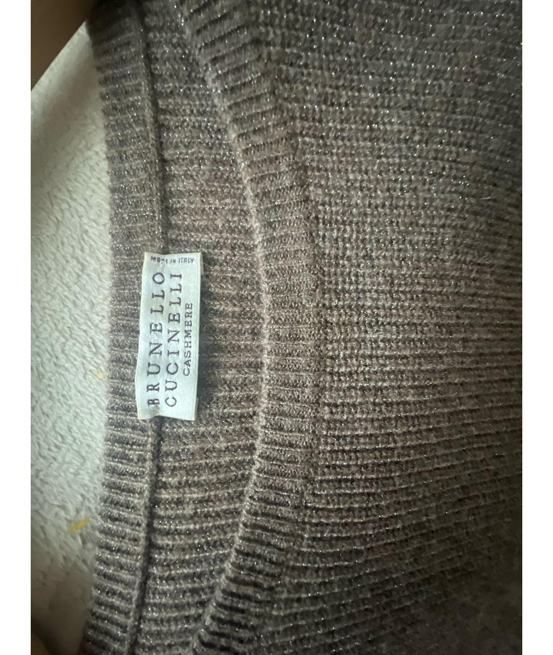 BRUNELLO CUCINELLI Коричневый кашемировый джемпер / свитер, фото 3