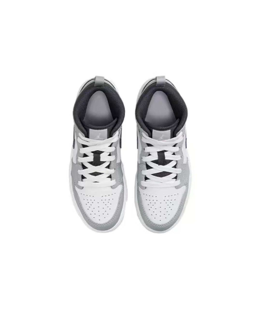 JORDAN Серые кожаные кеды, фото 3