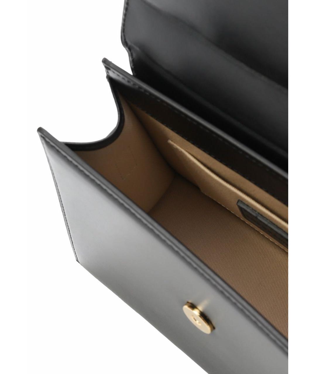 JACQUEMUS Черная кожаная сумка с короткими ручками, фото 5