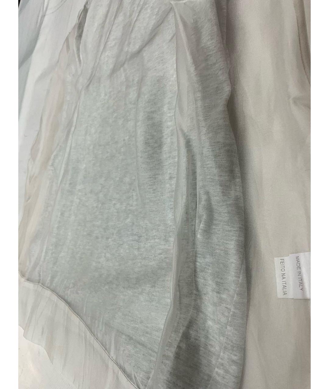 BRUNELLO CUCINELLI Серая хлопковая футболка, фото 2