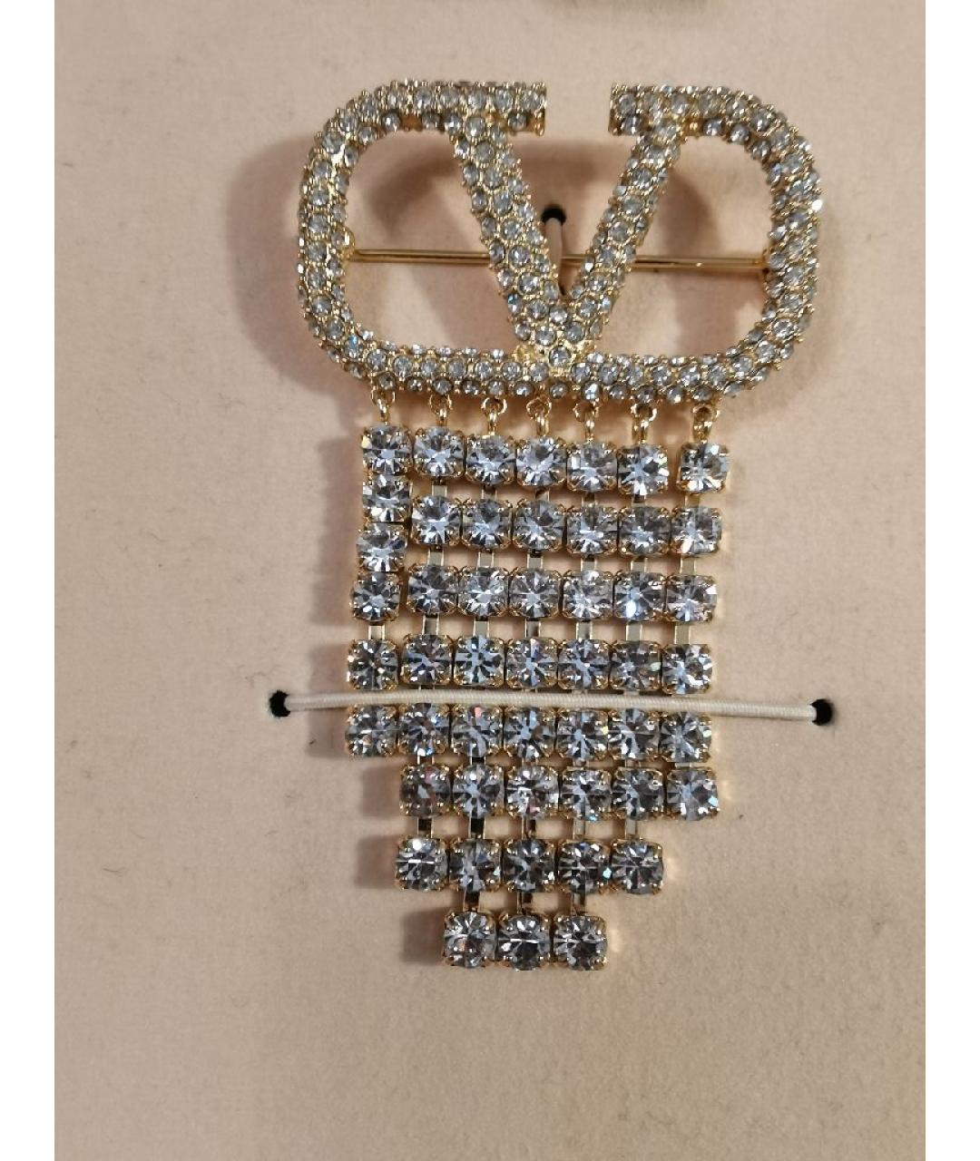 VALENTINO Желтая металлическая булавка / брошь, фото 5