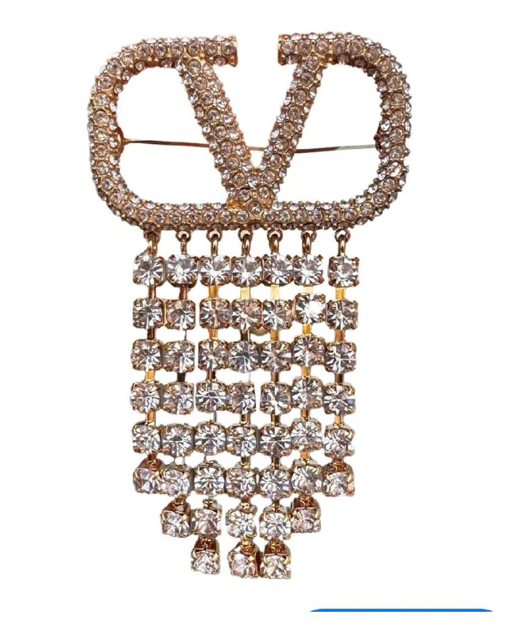 VALENTINO Желтая металлическая булавка / брошь, фото 8