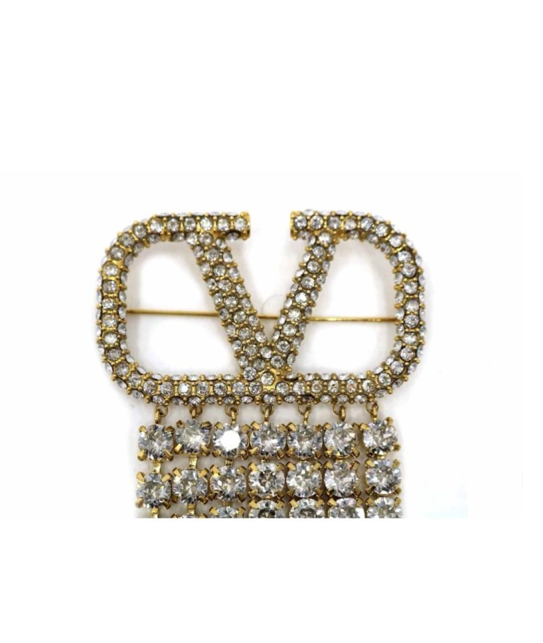 VALENTINO Желтая металлическая булавка / брошь, фото 2