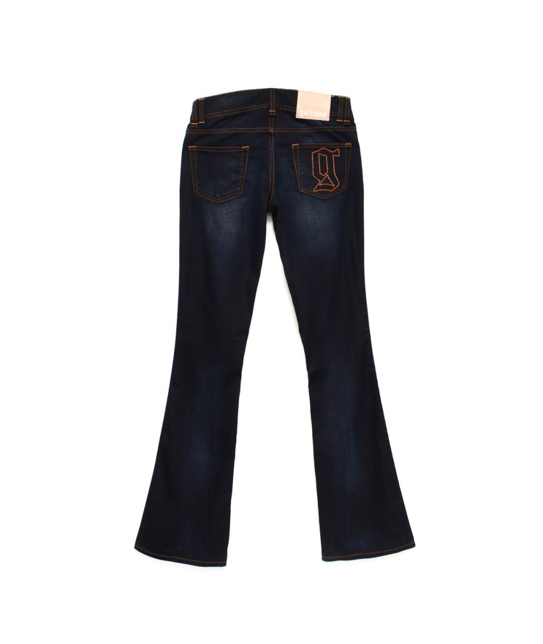 JOHN GALLIANO Темно-синие хлопковые джинсы клеш, фото 2