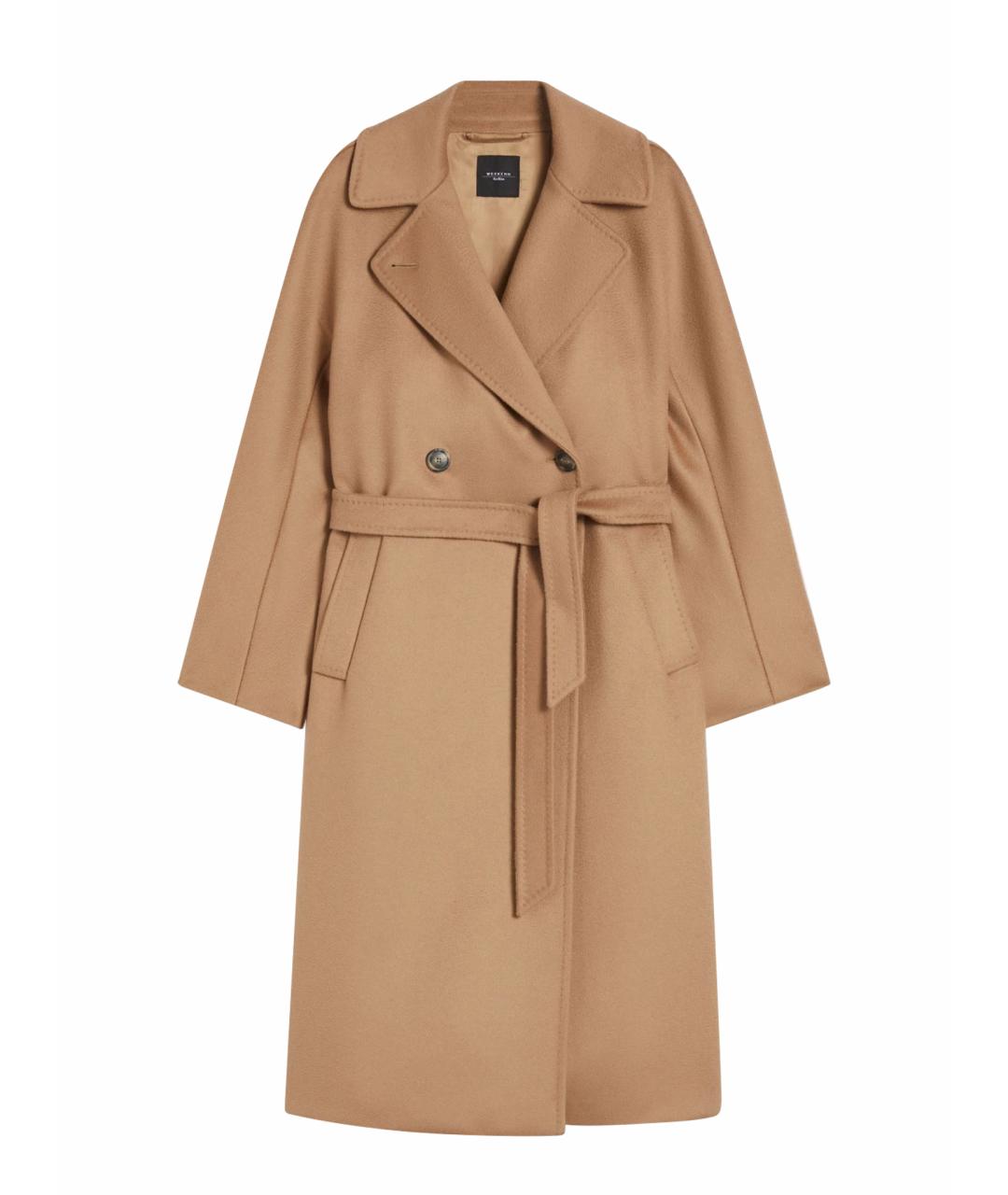 'S MAX MARA Бежевое шерстяное пальто, фото 1