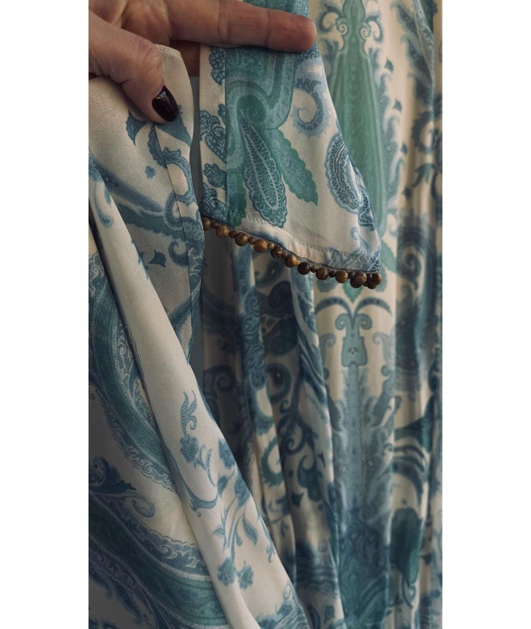 ZIMMERMANN Голубое вискозное повседневное платье, фото 4