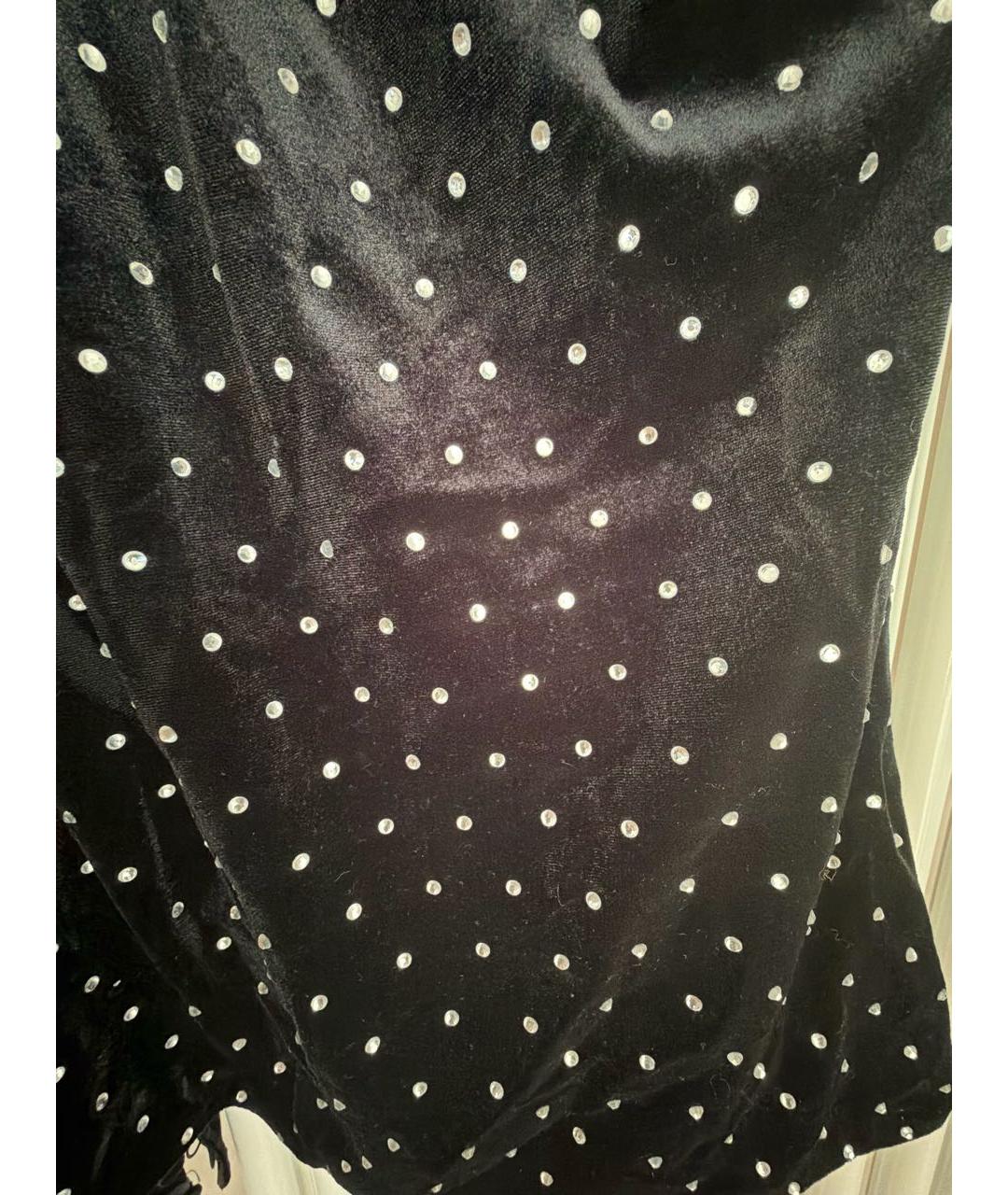 SELF-PORTRAIT Черная бархатная блузы, фото 4