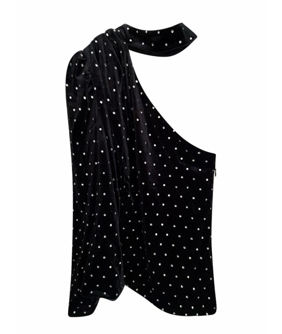 SELF-PORTRAIT Черная бархатная блузы, фото 1