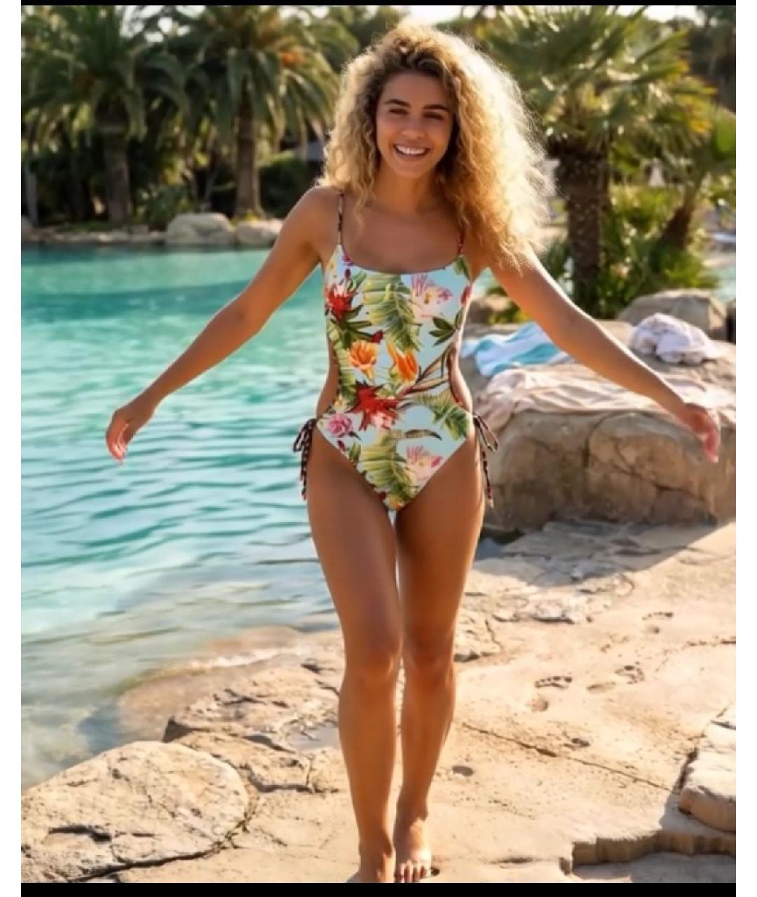 PHILIPP PLEIN Мульти полиэстеровый купальник, фото 5