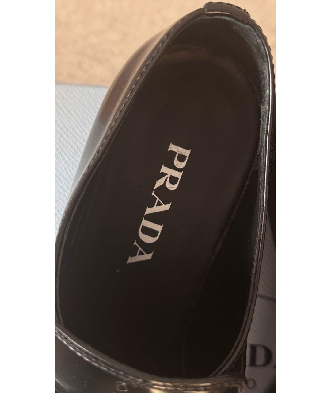 PRADA Черные кожаные лоферы, фото 3