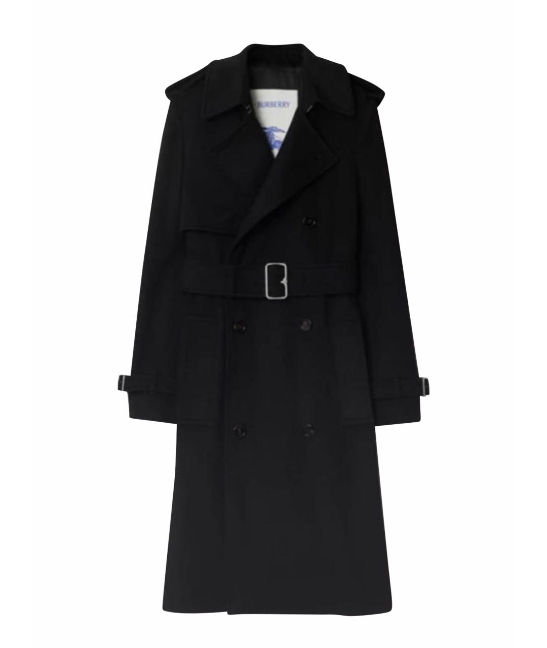 BURBERRY Черное кашемировое пальто, фото 1