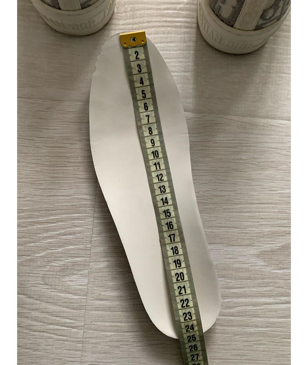 CHRISTIAN DIOR Бежевые текстильные кеды, фото 5