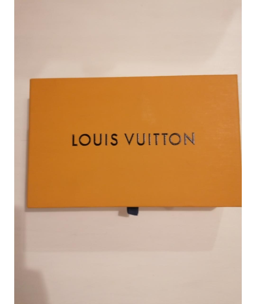 LOUIS VUITTON Серый кожаный кошелек, фото 4