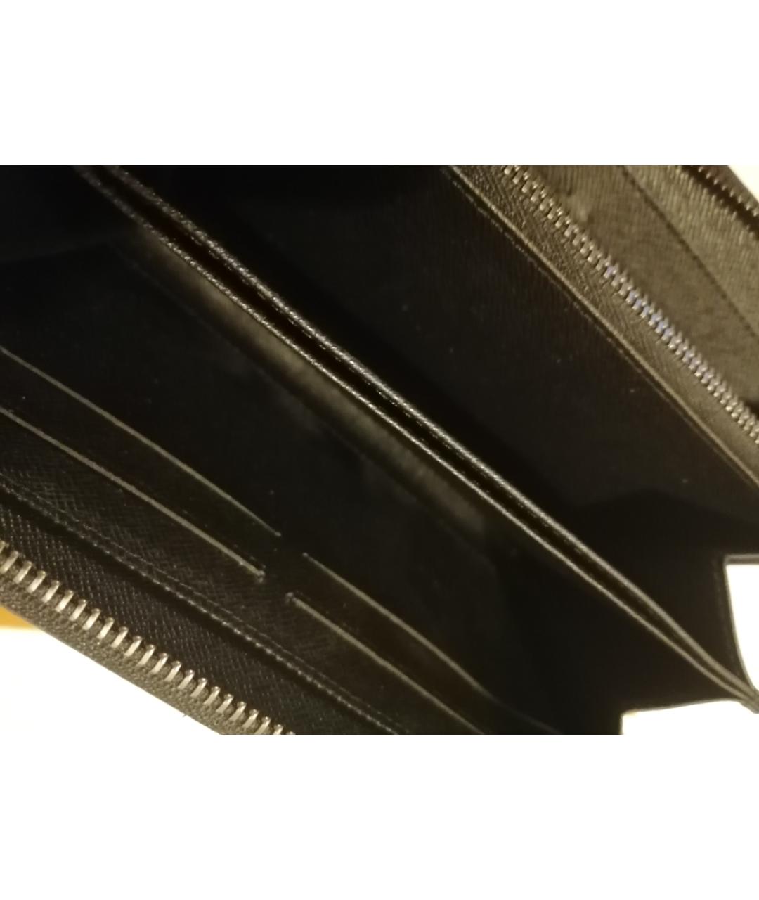 LOUIS VUITTON Серый кожаный кошелек, фото 7
