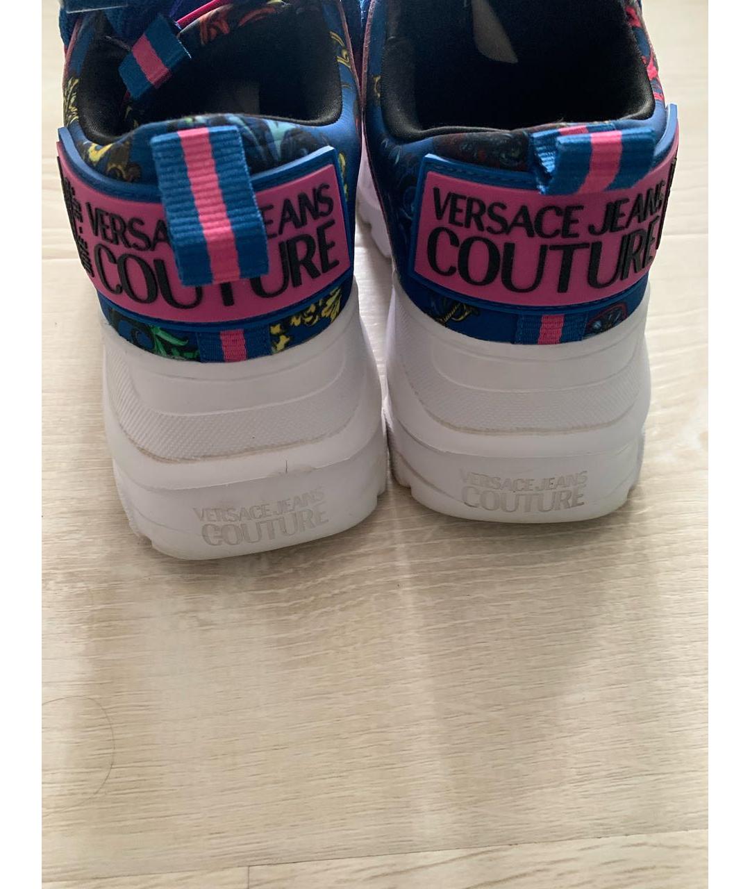 VERSACE Мульти кожаные кроссовки, фото 4