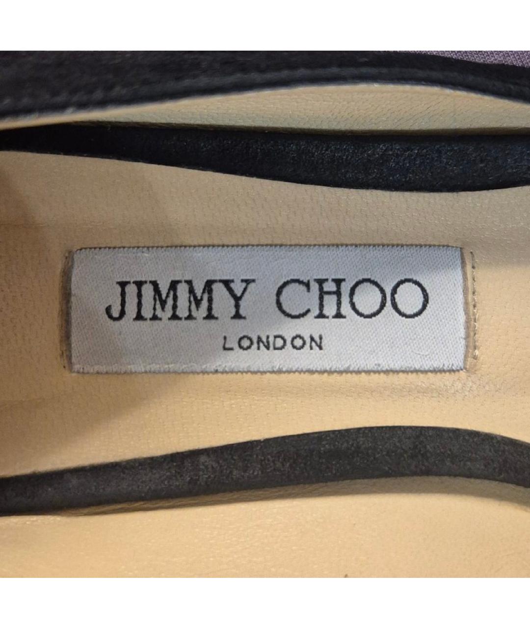 JIMMY CHOO Черные замшевые балетки, фото 5
