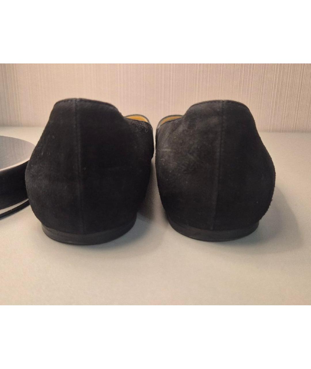 JIMMY CHOO Черные замшевые балетки, фото 4