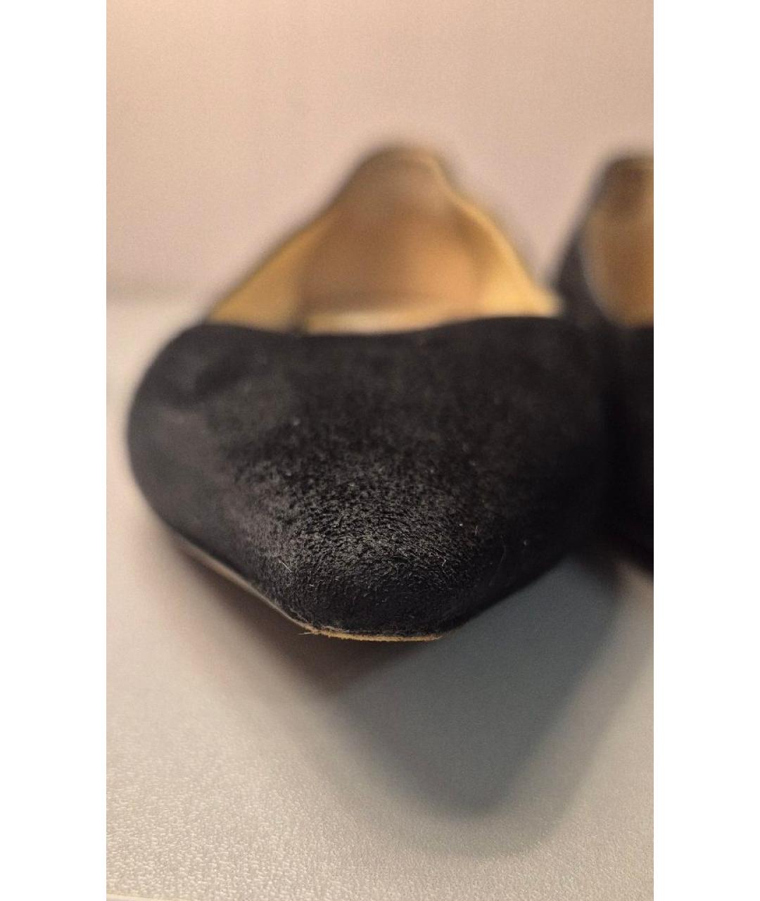 JIMMY CHOO Черные замшевые балетки, фото 7