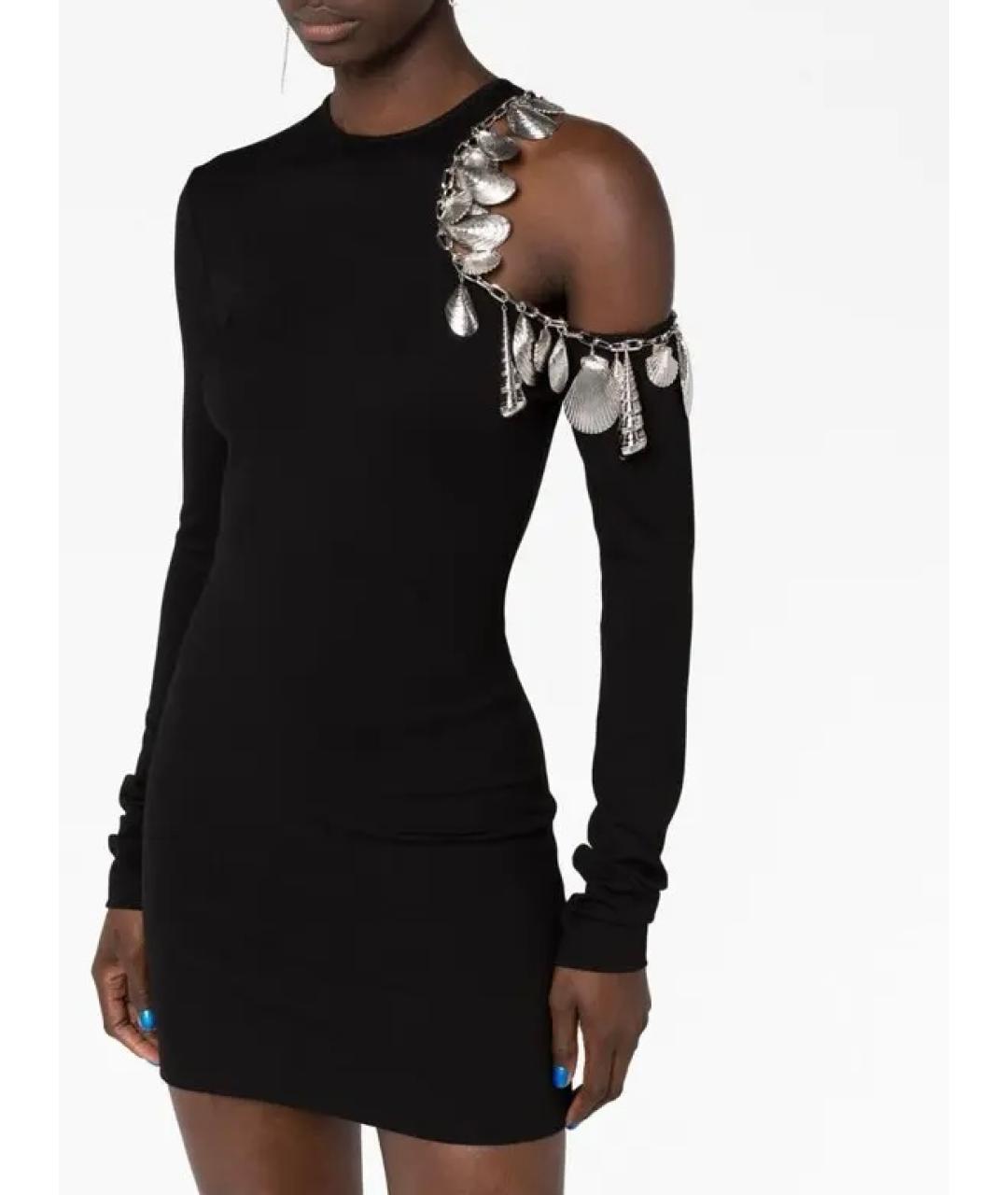 DAVID KOMA Черное вискозное коктейльное платье, фото 2